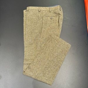 SUITSUPPLY Green Donegal Wool Porto Trousers (Like New) (32”30”)